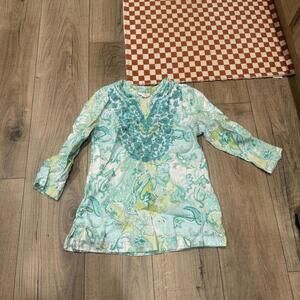 Embroidered Charming Linen Tunic by Charter Club - Women's Medium